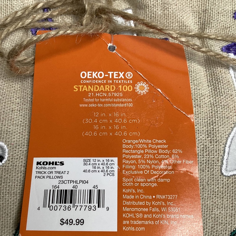 Pair Of Fall Pillows new with tags - Picture 5 of 5